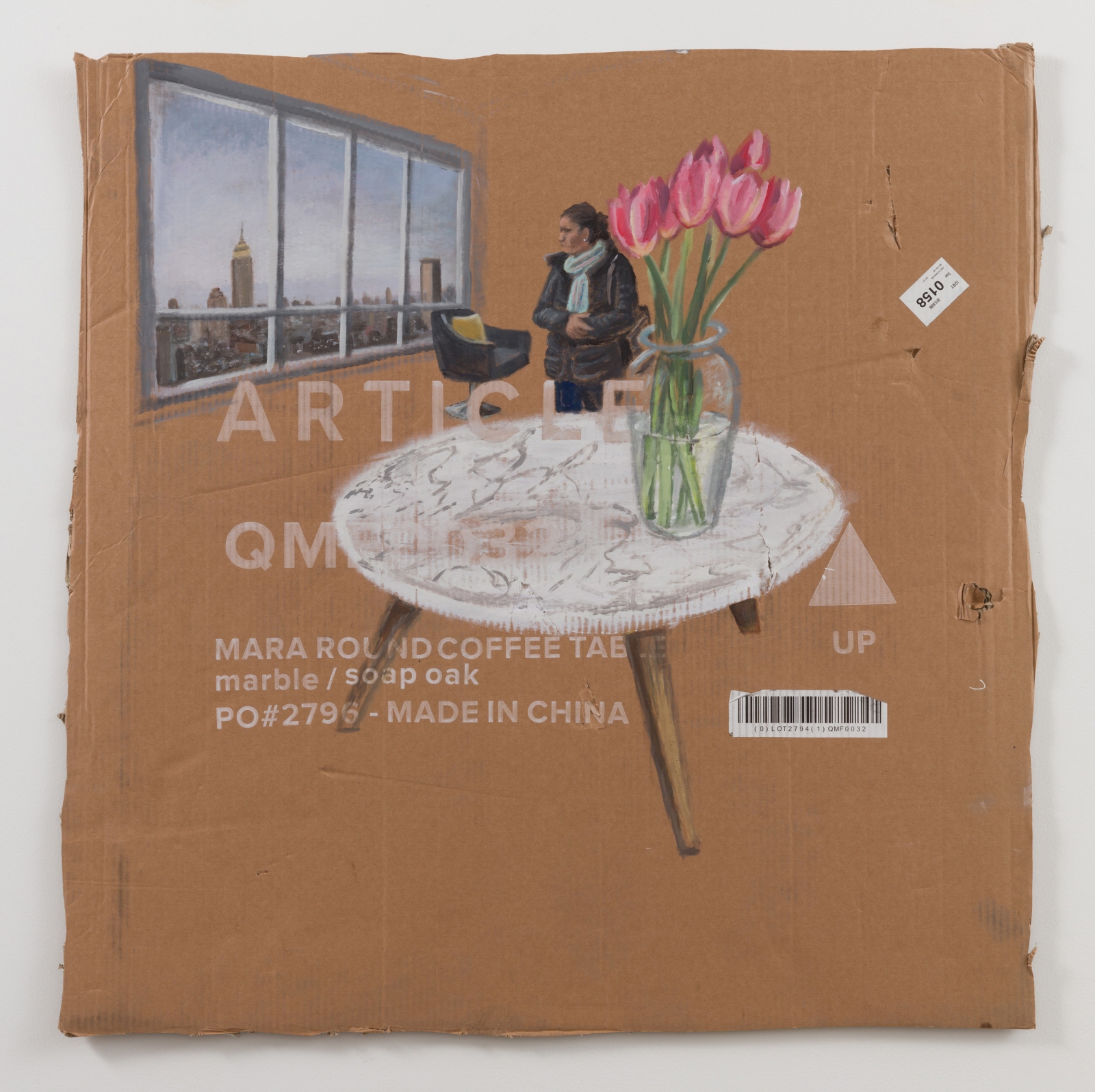 Ramiro Gomez
A Woman Waiting (Hell&rsquo;s Kitchen), 2018
acrylic on cardboard
36 x 36 in.
91.4 x 91.4 cm