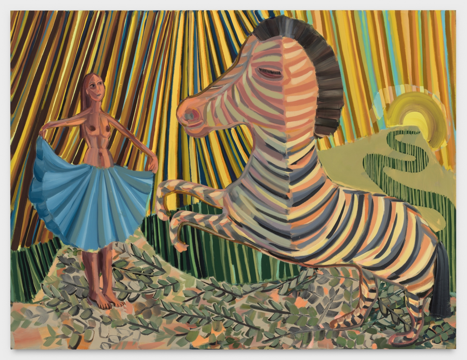 Judith Linhares
Walk Against the Wind, 2021
oil on linen
51 x 67 ins.
129.5 x 170.2 cm