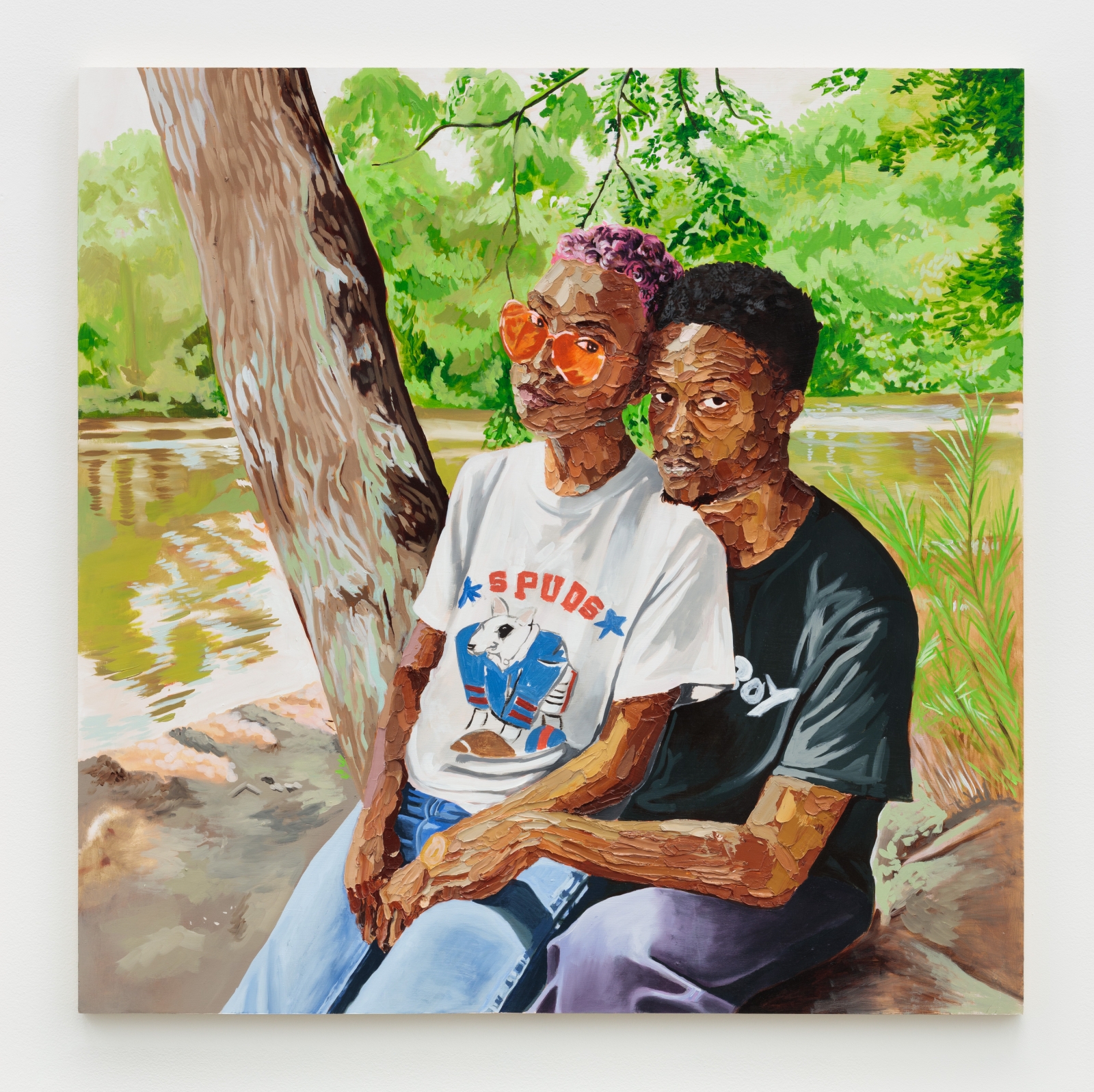 Gerald Lovell
Kiante and Charletta, 2019
oil on wood
48 x 48 ins.
121.9 x 121.9 cm