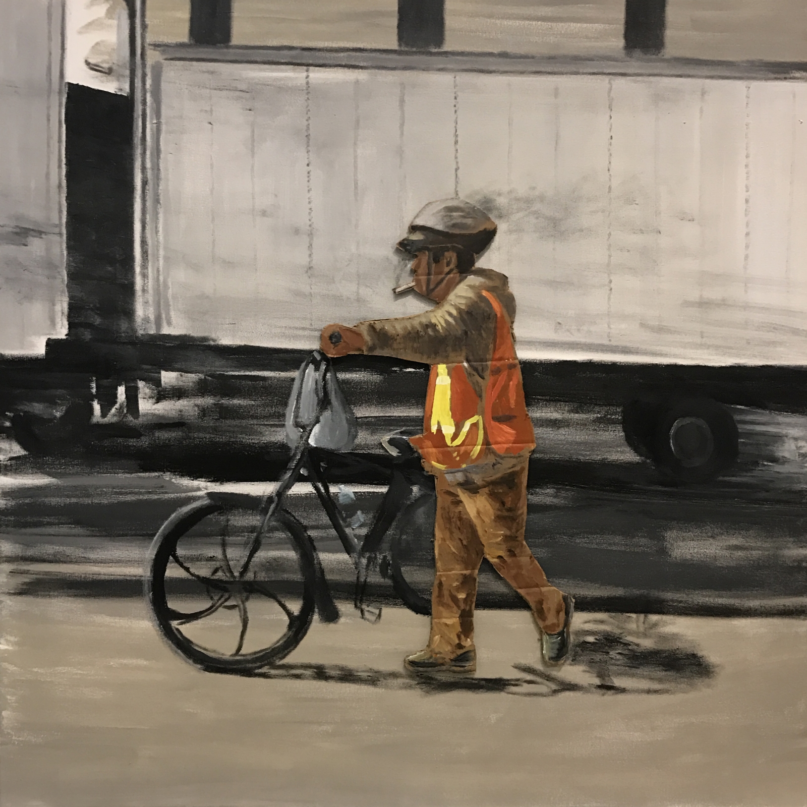 Ramiro Gomez
77 7th Ave, 2018
acrylic and cardboard on canvas
48 x 48 in.
121.9 x 121.9 cm