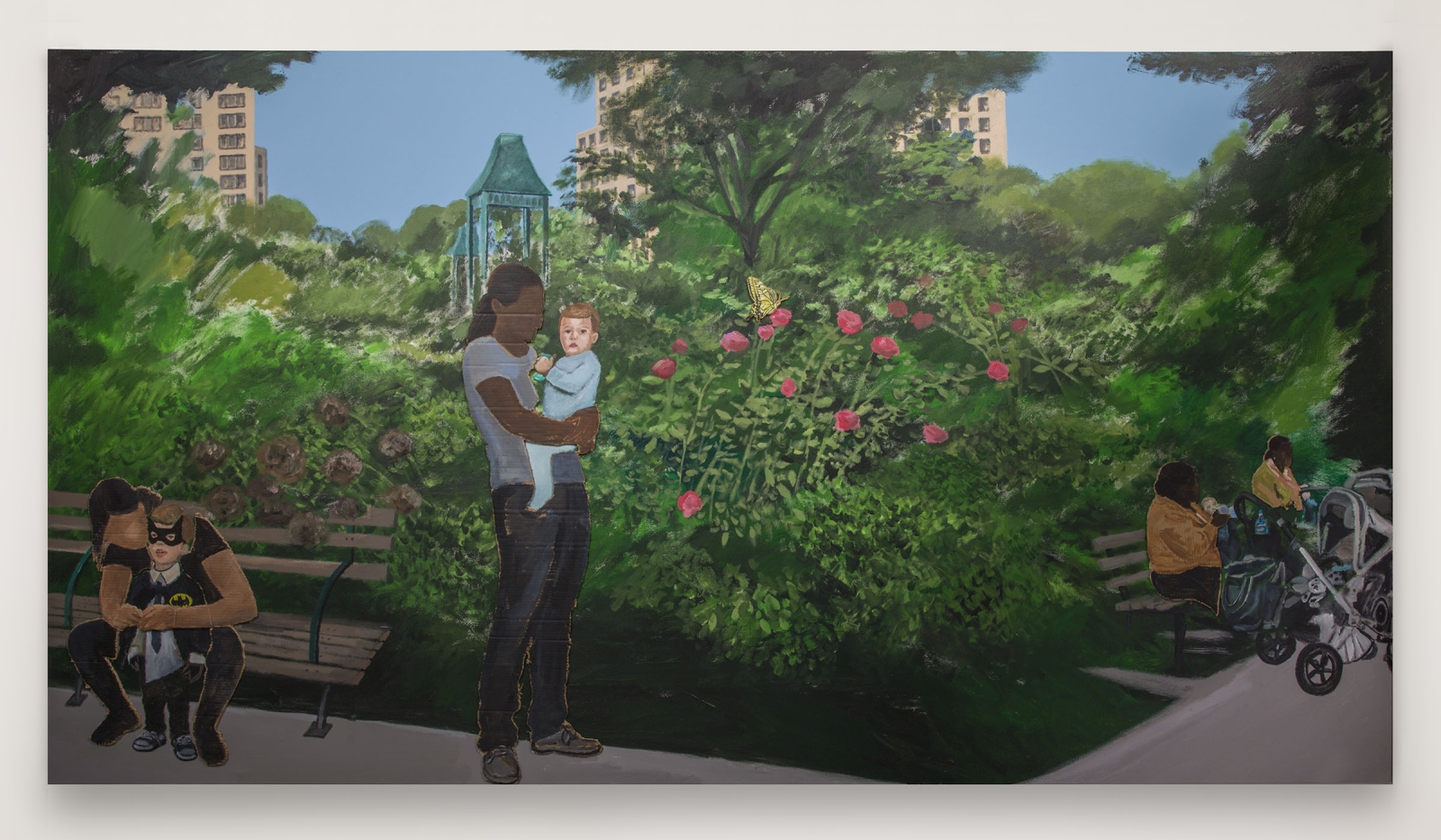 Ramiro Gomez
An Afternoon in Madison Square Park, 2017
mixed media on canvas
84 x 156 in.
213.4 x 396.2 cm