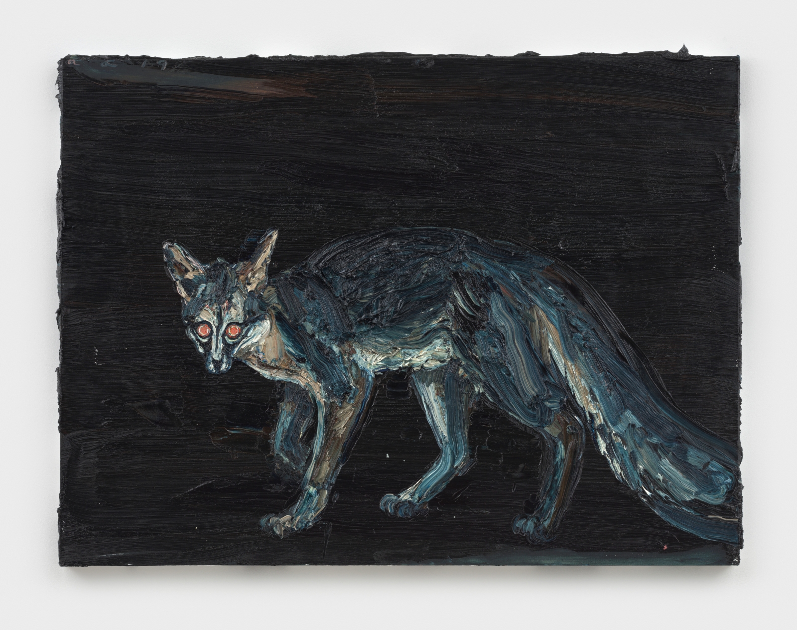 Allison Schulnik
Tupelo&#39;s Fox, 2019
oil on canvas stretched over board
36 x 48 ins.
91.4 x 121.9 cm