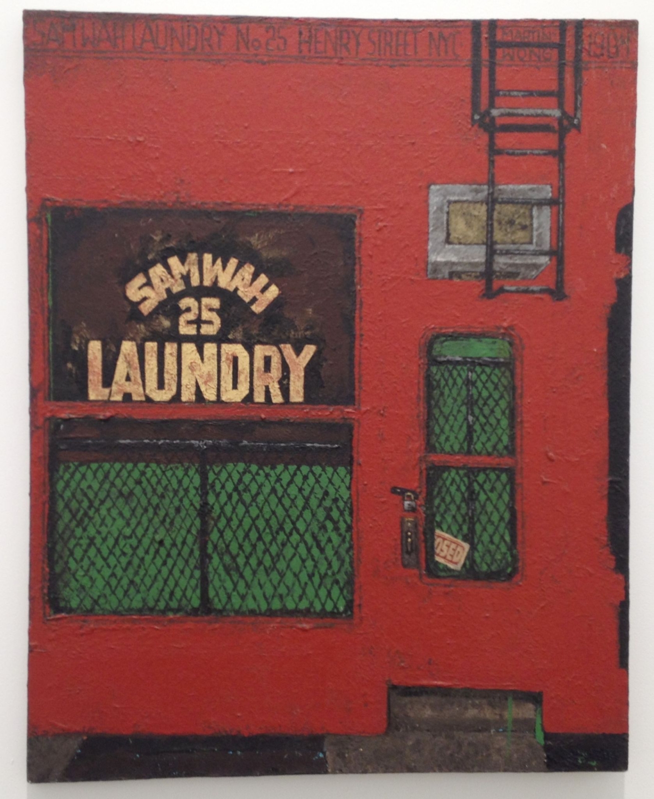 Martin Wong
Sam Wah Laundry, 1984
acrylic on canvas
36 x 24 in.
91.44 x 60.96 cm