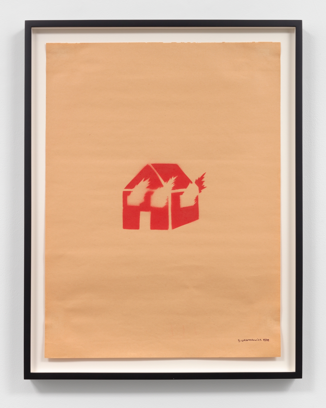 David Wojnarowicz
Untitled (Burning House), 1982
stencil on paper
24 x 18 ins.
61 x 45.7 cm