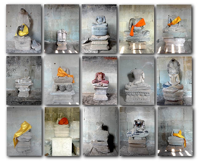Dinh Q. L&ecirc;
The Headless Buddhas of Angkor, 2012
15 digital prints on plexiglass
100.1 x 69.85 cm
39 3/8 x 27 1/2 in.