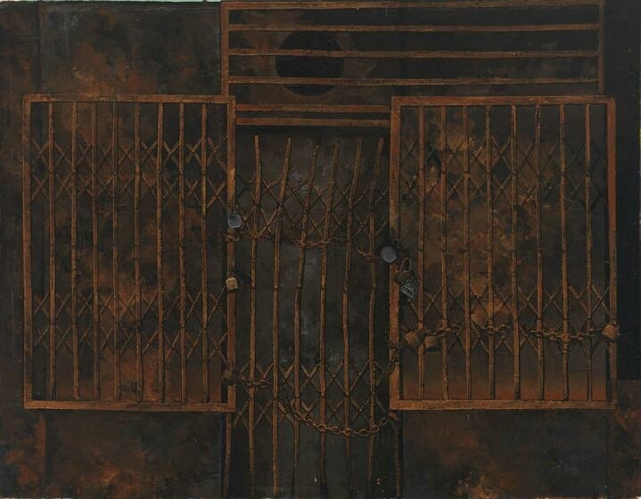 Martin Wong
Closed, 1984-85
acrylic on canvas
84 x 108 ins.
213.4 x 274.3 cm