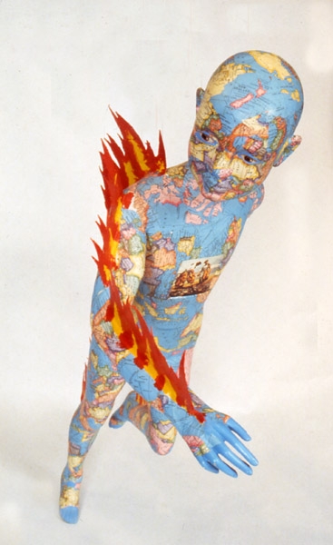 David Wojnarowicz
Untitled (Burning Boy), 1984
acrylic and map collage on mannequin
51 x 22 x 26 in.
129.54 x 55.88 x 66.4 cm