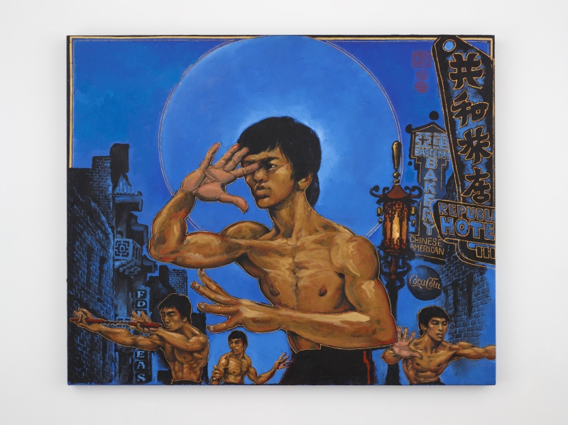 Martin Wong
Clones of Bruce Lee, 1992
acrylic on linen
45 x 55 ins.
114.3 x 139.7 cm