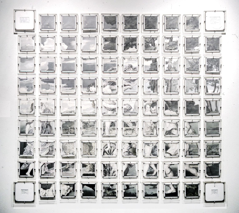 Dotty Attie
The Dream, 1985
pencil on paper
98 panels: 3 1/4 x 3 1/4 inches; 4 panels: 4 x 4 inches
34 3/4 x 38 1/2 inches overall