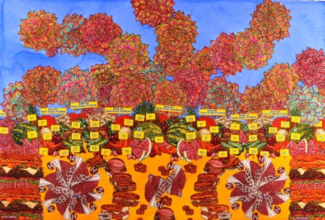 Katharine Kuharic
4 lbs or More I, 2008
watercolor on paper
40 x 60 in.
101.6 x 152.4 cm